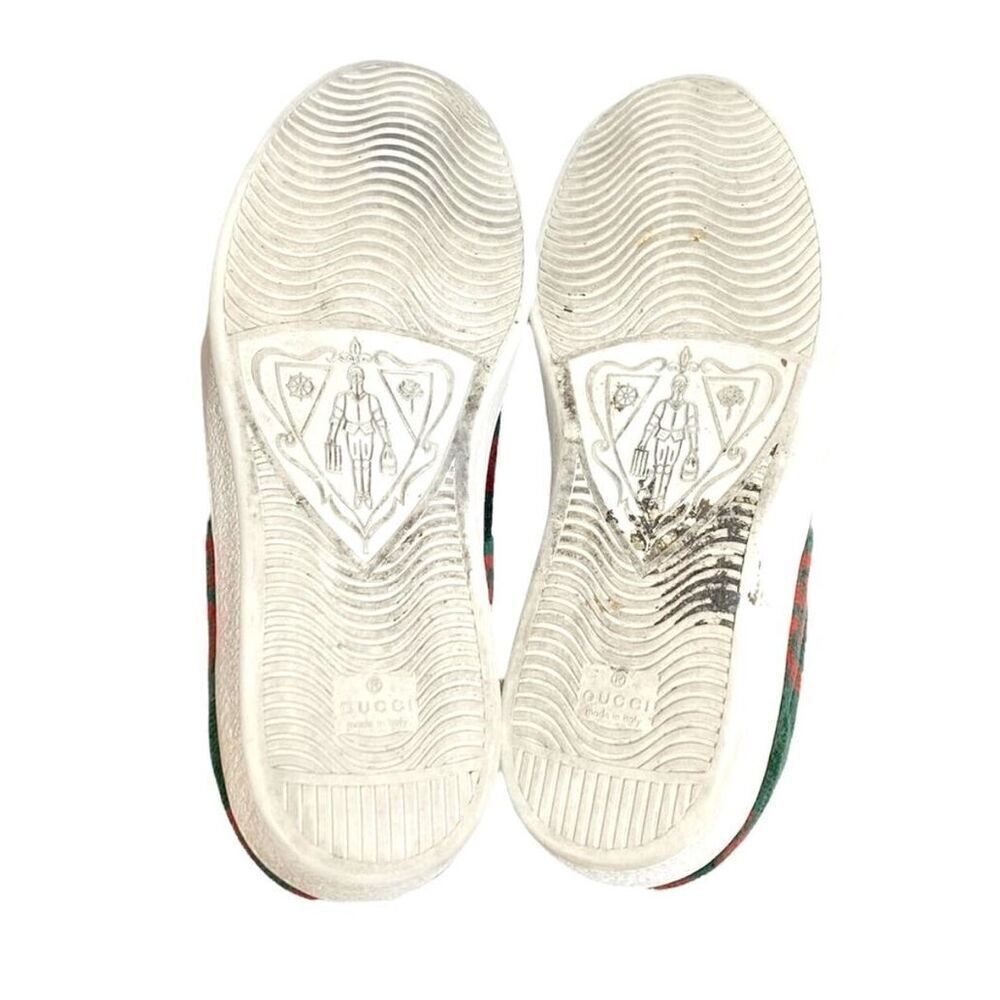 Gucci Ace GG Logo Terry Cloth Green Red Velvet Men’s Sneakers Size Gucci Size 8 - Picture 6 of 13